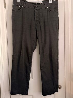 Kiton Napoli Men's Luxury Linen Blend Jeans in Charcoal Gray Sz 38 Made In Italy